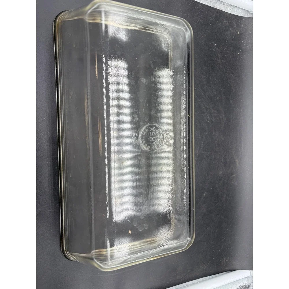Vintage Pyrex Clear Glass Loaf Pan 212 TM REG US PAT OFF Rectangular Baker 1.5QT